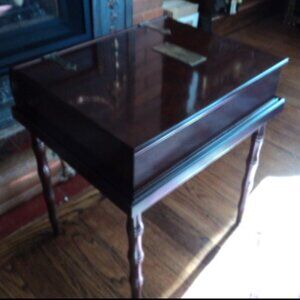 vintage wood memory box with stand~ Bombay Co.